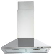 Moderne Edelstahl-Dunstabzugshaube, Frontalansicht