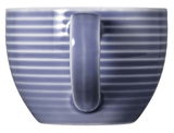Espressoobertasse 0,11 l in seitlicher Ansicht mit Rillenstruktur und Henkel, Farbe Blau.