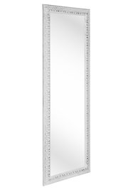 Rechteckiger Spiegel mit verziertem Rahmen, seitliche Perspektive