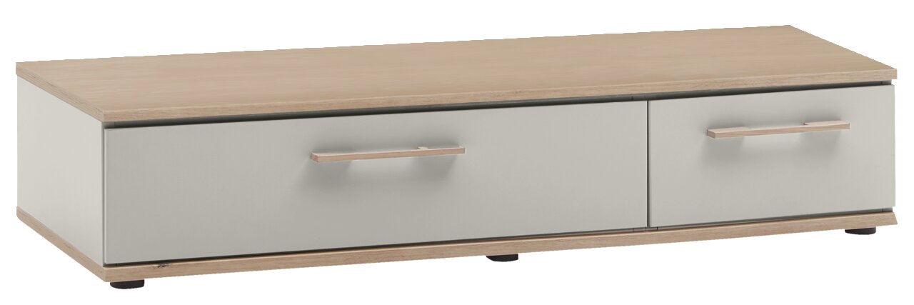 Venda Unterbau für Drehtürenschrank MANHATTAN Unterbau für Drehtürenschrank in Holzoptik mit zwei Schubladen, Frontansicht