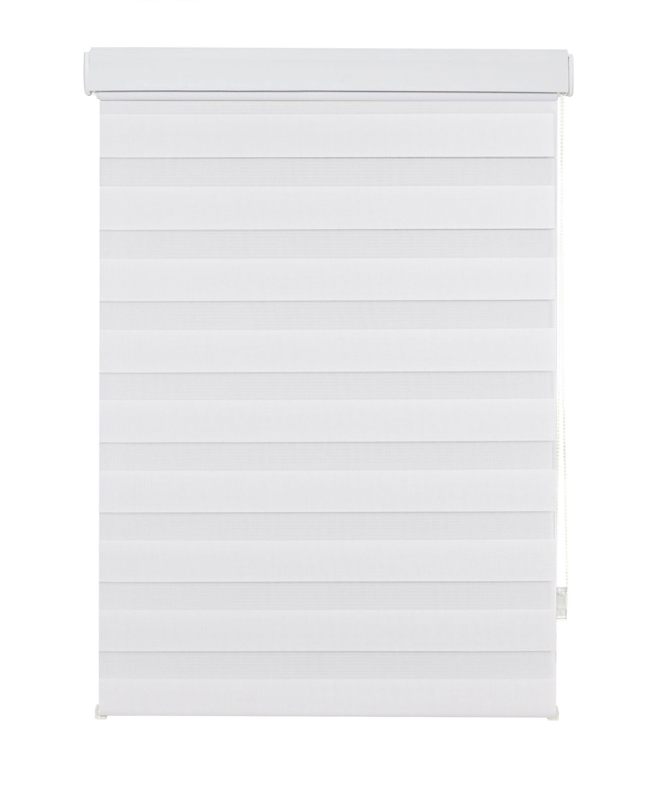 Doppelrollo mit Blende in der Größe 120x160cm, frontal abgebildet