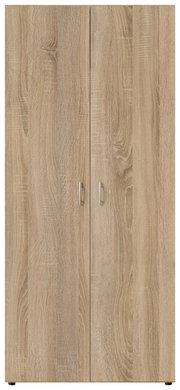 Zweiflügeliger Drehtürenschrank aus Holz in Eichenoptik, Frontalansicht