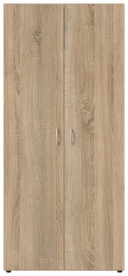 Zweiflügeliger Drehtürenschrank aus Holz in Eichenoptik, Frontalansicht