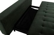 Grünes Funktionssofa mit Stauraum, Ansicht von oben