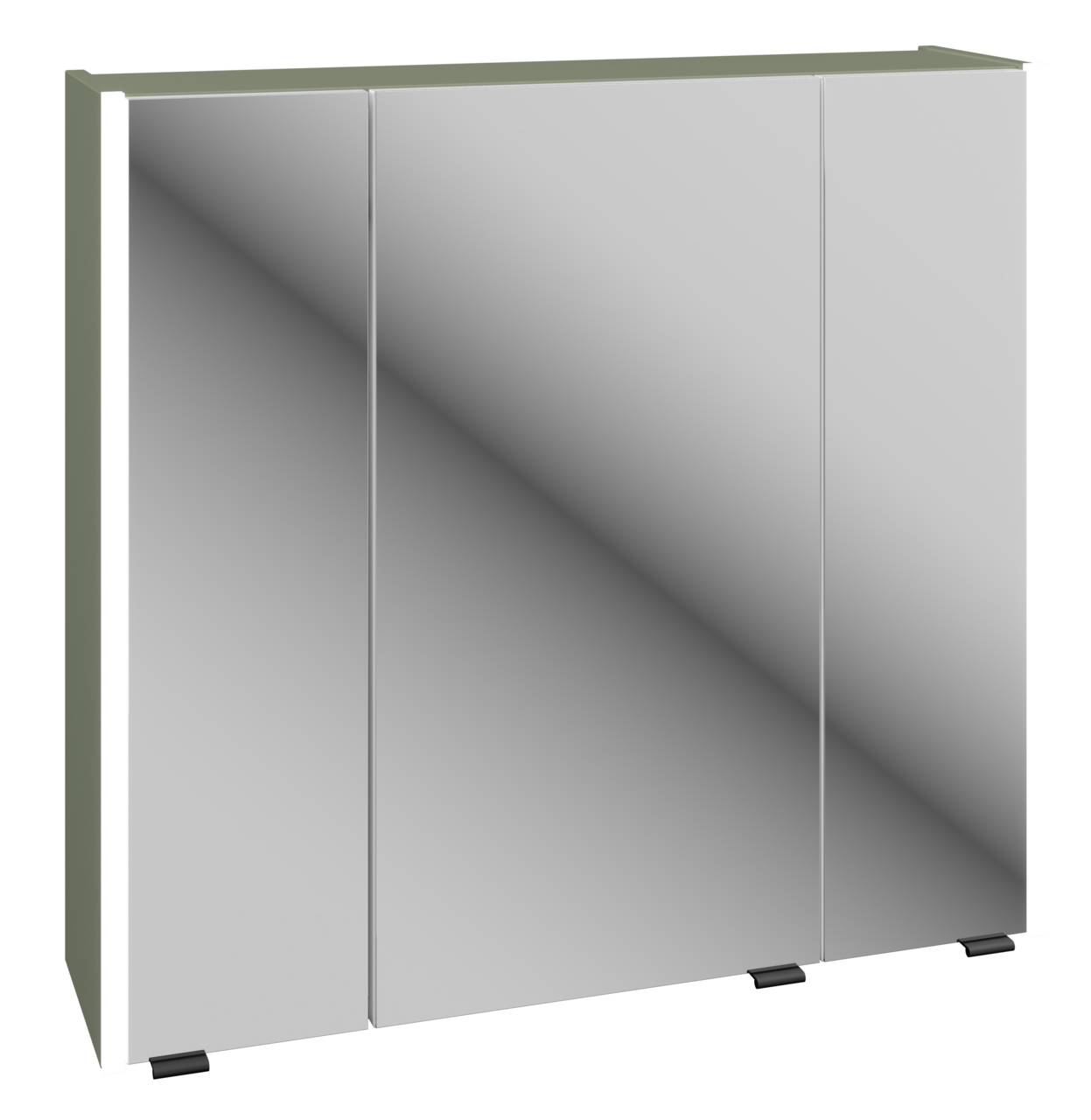 Moderner Spiegelschrank mit drei Türen, Frontansicht