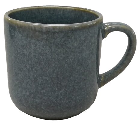 Novel Espressotasse Graue Espressotasse aus Keramik mit Henkel, seitliche Perspektive