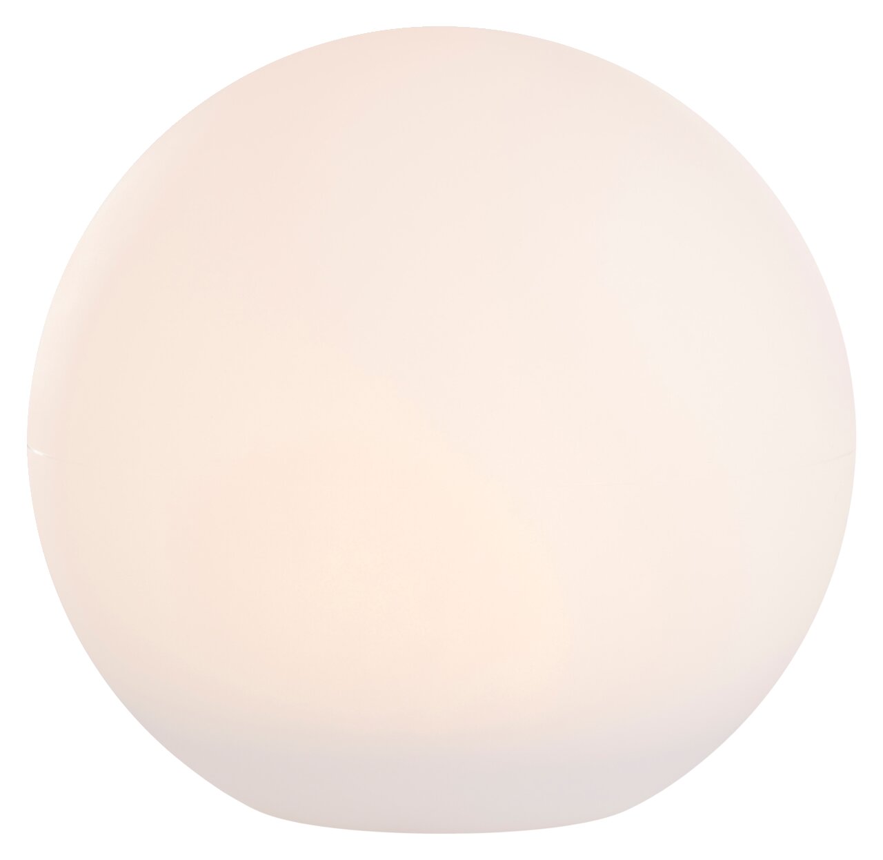 Runde Solar Kugelleuchte mit 30 cm Durchmesser, frontal betrachtet.