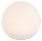 Runde Solar Kugelleuchte mit 30 cm Durchmesser, frontal betrachtet.