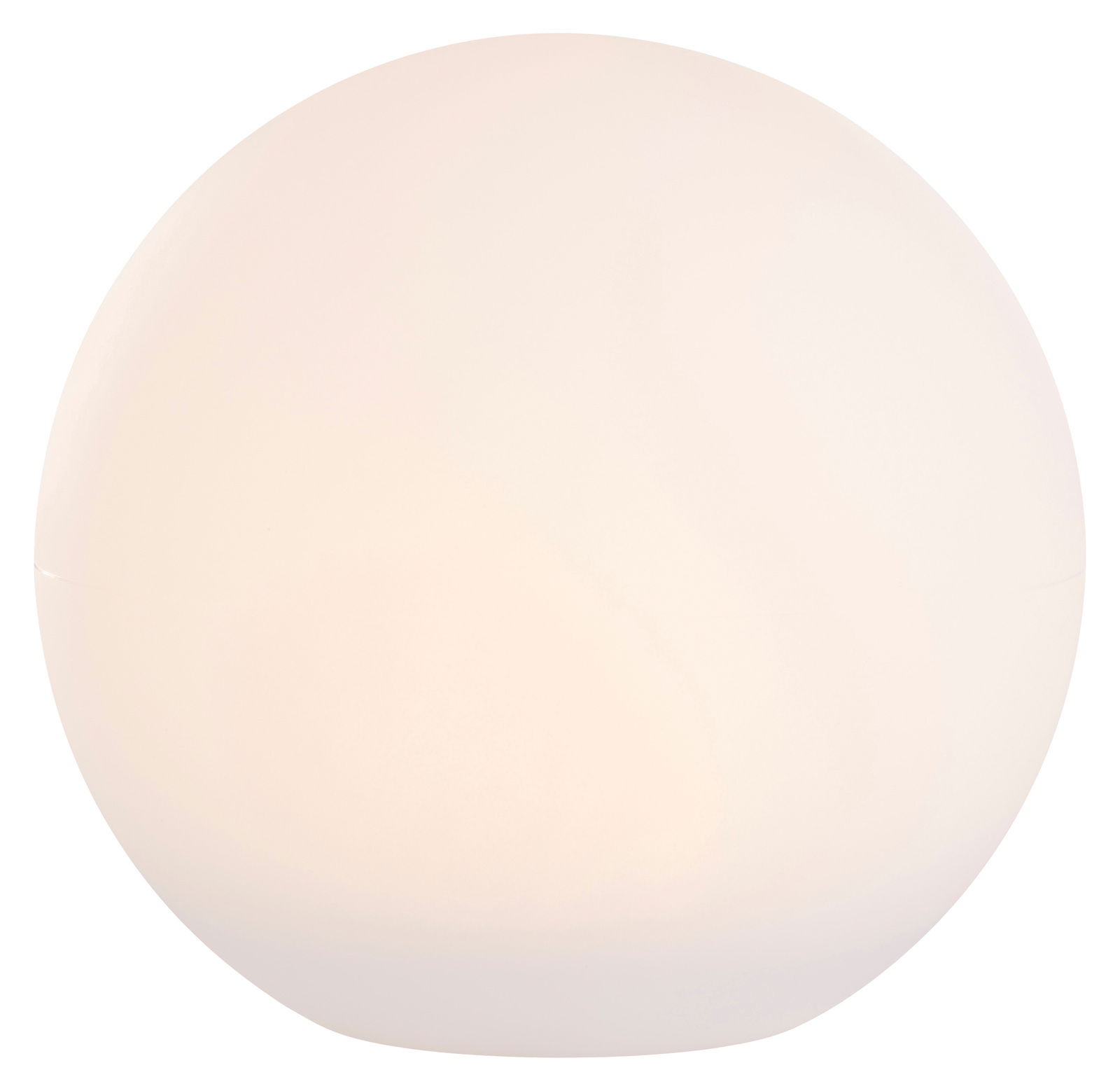 Runde Solar Kugelleuchte mit 30 cm Durchmesser, frontal betrachtet.