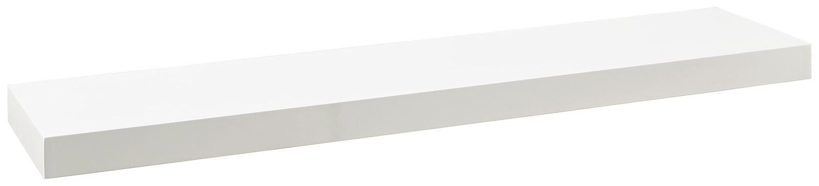 Weißes Wandboard in rechteckiger Form, seitliche Perspektive