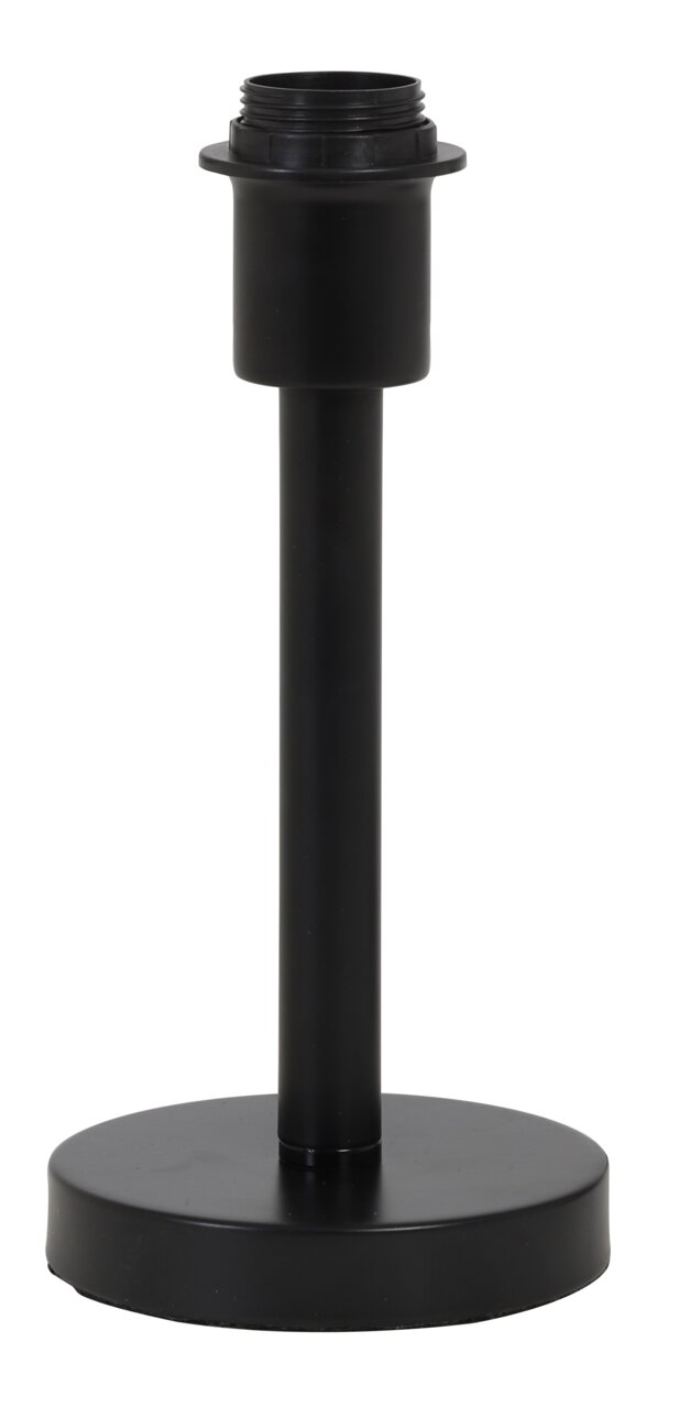 Light&Living Lampenfuß WASHINGTON Schwarzer Lampenfuß aus Metall, zylindrische Form, frontal fotografiert.