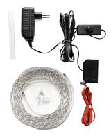 LED-Lichtstreifen-Set mit Netzteil, Steuerung und Befestigungsmaterial, Draufsicht