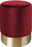 XORA Hocker PURO Roter Hocker mit goldener Basis, frontal betrachtet