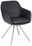 Novel Sessel WESLEY Moderner schwarzer Sessel mit Metallbeinen, seitliche Perspektive