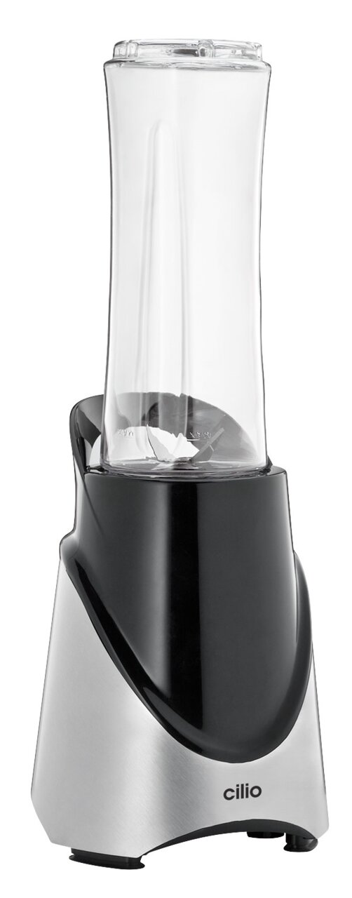 Cilio Smoothie Maker Frontansicht eines modernen Smoothie Makers mit schlankem Design und Edelstahlgehäuse.