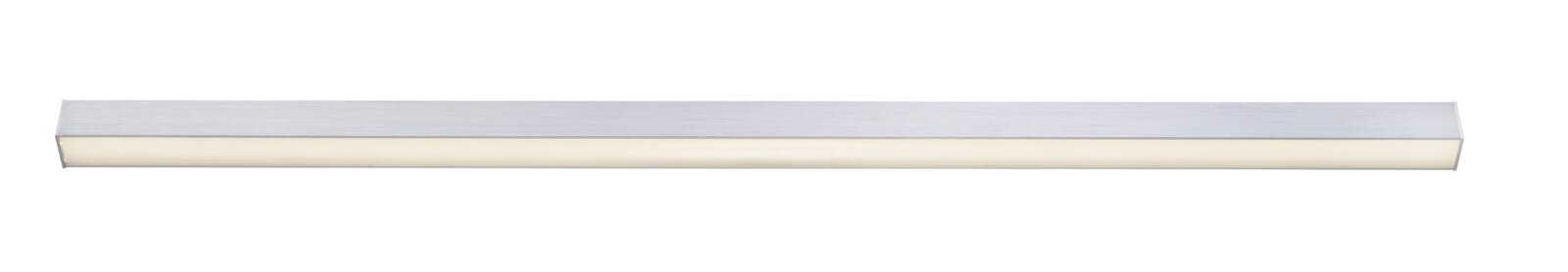 Moderne Deckenleuchte aus Aluminium in rechteckiger Form, seitliche Perspektive