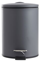 Grauer Treteimer mit 3 Litern Fassungsvermögen, frontal abgebildet.