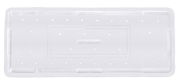 Rechteckige, weiße Wanneneinlage mit rutschfester Oberfläche und Löchern, Draufsicht