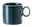 Dunkelblaue Kaffee-Obertasse mit geriffeltem Design, seitliche Perspektive