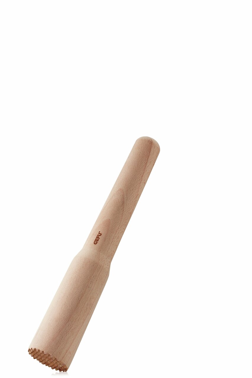 Houten stempel van beukenhout, zijaanzicht