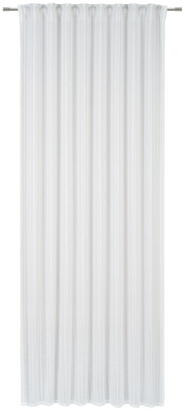 Weißer Fertigvorhang 135x245cm, frontal aufgenommen