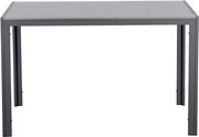 Moderner Gartentisch 120x80 cm in grauer Farbe, frontal fotografiert