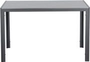 Moderner Gartentisch 120x80 cm in grauer Farbe, frontal fotografiert