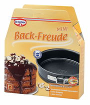 Dr. Oetker Back-Freude Mini Springform 16 cm in Verpackung, Vorderansicht