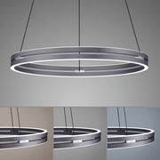 Moderne Pendelleuchte PURE-E-LOOP von Paul Neuhaus in seitlicher Perspektive, mit elegantem, ringförmigem Design und LED-Beleuchtung.