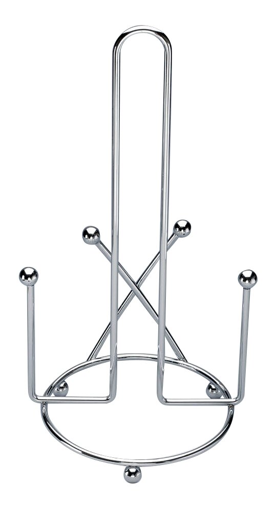 Moderner Küchenrollenhalter aus Metall in Frontalansicht
