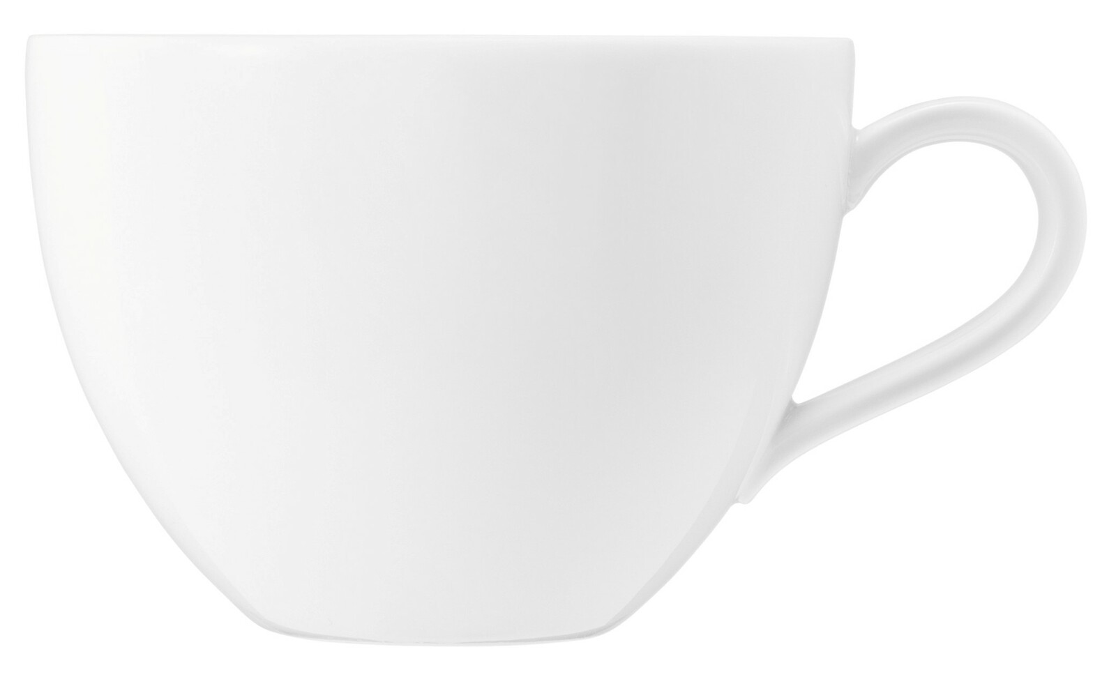Seltmann Weiden Milchkaffeetasse BEAT Weiße Milchkaffeetasse Beat 0,35l, seitliche Ansicht