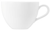 Weiße Milchkaffeetasse Beat 0,35l, seitliche Ansicht
