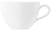 Weiße Milchkaffeetasse Beat 0,35l, seitliche Ansicht