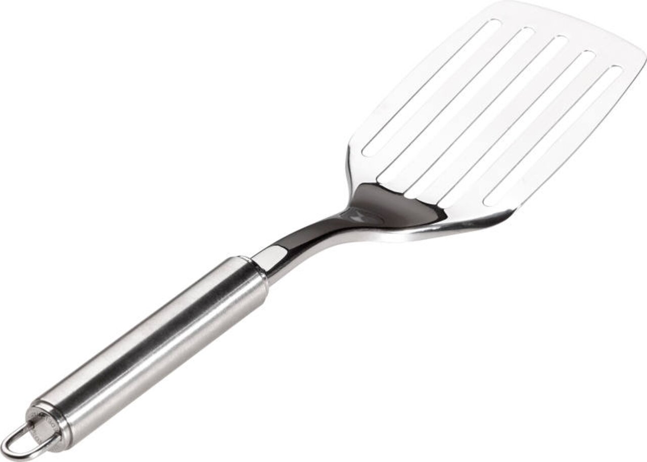 Pfannenwender ProfiLine aus Edelstahl, seitliche Perspektive