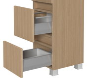 Midischrank 30 cm mit geöffneter Schublade, seitliche Perspektive