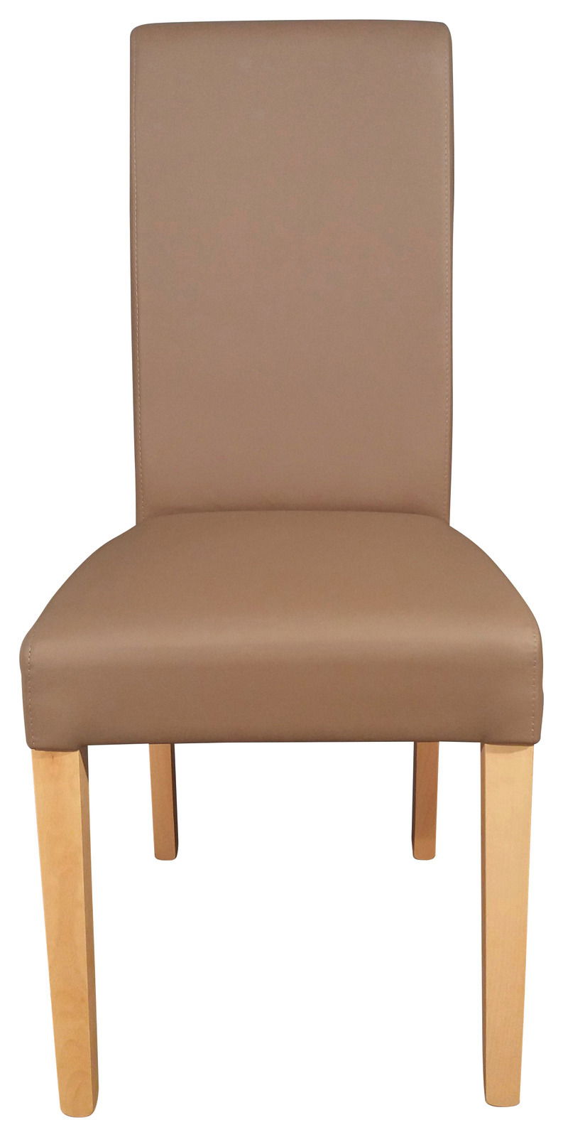 Z2 Stuhl PROMO Brauner Stuhl mit Holzbeinen, Frontalansicht