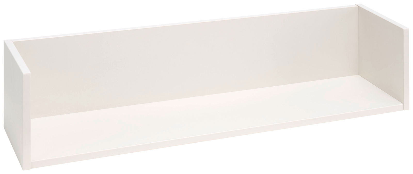 Weißes Wandboard aus seitlicher Perspektive