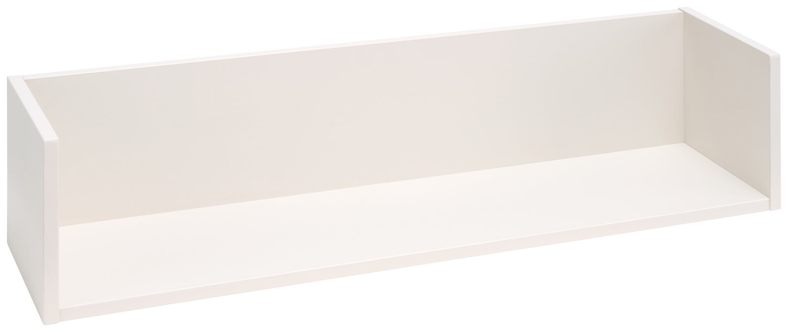 Weißes Wandboard aus seitlicher Perspektive