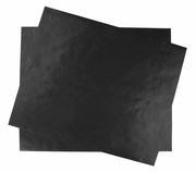 Zwei schwarze Dauerbackfolien übereinanderliegend, Draufsicht