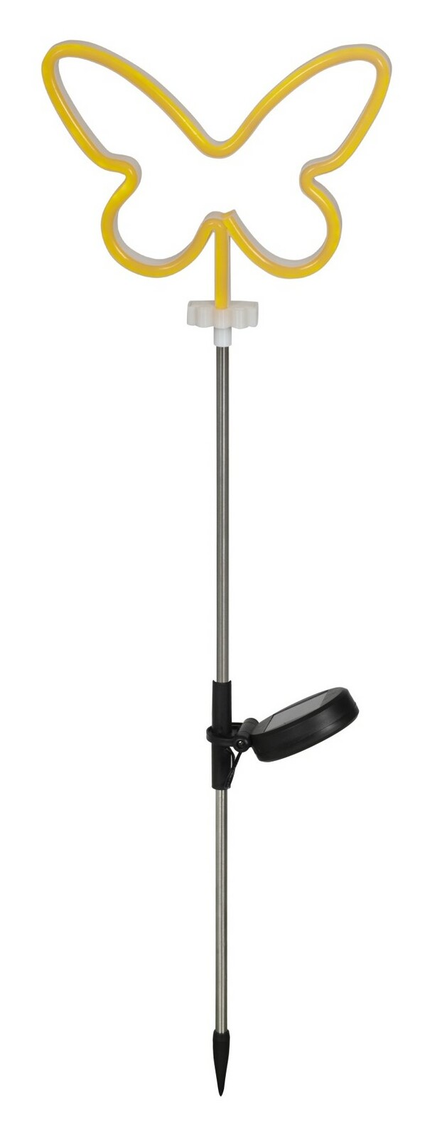Lumineo Solar Stabbeleuchtung Solarbetriebene Stabbeleuchtung in Schmetterlingsform, seitliche Ansicht