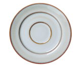 Kaffeeunterteller 15,5 cm aus der Vogelperspektive, mit dezentem Farbverlauf und glatter Oberfläche.