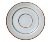 Kaffeeunterteller 15,5 cm aus der Vogelperspektive, mit dezentem Farbverlauf und glatter Oberfläche.