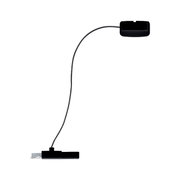 Stromeinspeisung mit Kabel, schwarze Farbe, seitliche Perspektive