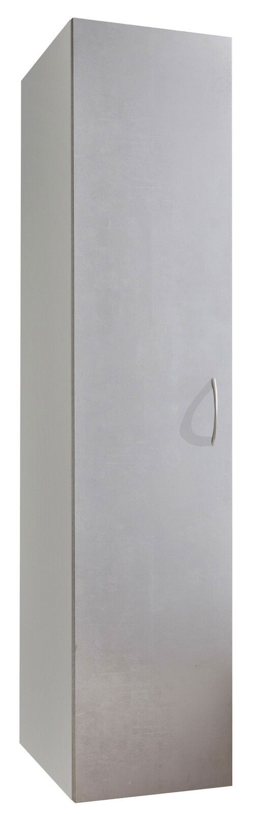 XORA Kleiderschrank MULTIRAUMKONZEPT Moderner grauer Kleiderschrank mit einer Tür, seitliche Perspektive