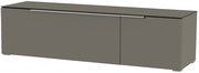 TV-Lowboard in grauer Farbe, frontale Perspektive