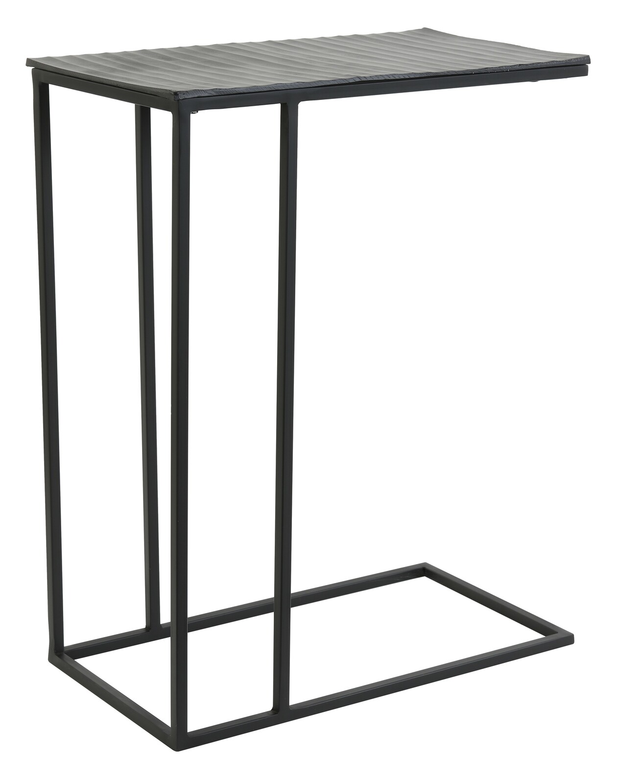 Light&Living Beistelltisch MACY Moderner Beistelltisch MACY aus Metall mit rechteckiger Tischplatte, seitliche Perspektive