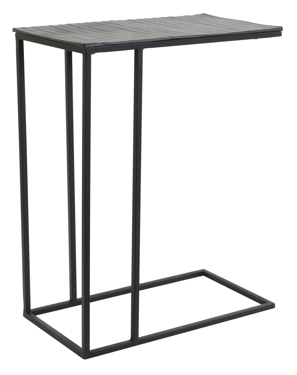 Light&Living Beistelltisch MACY Moderner Beistelltisch MACY aus Metall mit rechteckiger Tischplatte, seitliche Perspektive