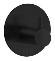 Schwarzer Edelstahlhaken, seitliche Perspektive