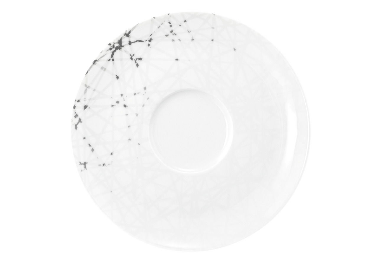 Seltmann Weiden Kombi Untertasse groß LIBERTY BRACE Kombi-Untertasse 16,5 cm mit modernem, geometrischem Muster in Draufsicht