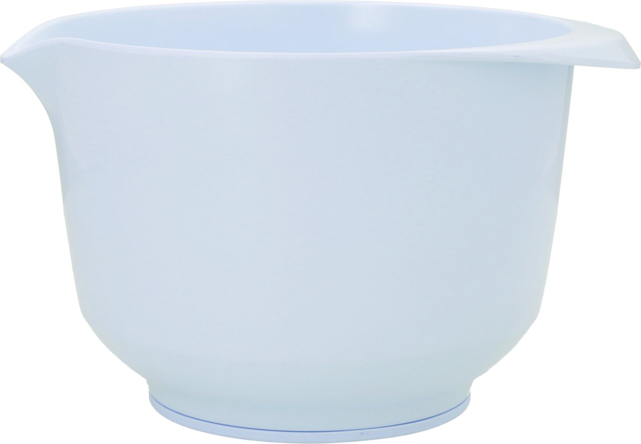 Birkmann Rührschüssel COLOUR BOWLS Hellblaue Rührschüssel aus Kunststoff mit 2 Litern Fassungsvermögen, seitliche Perspektive